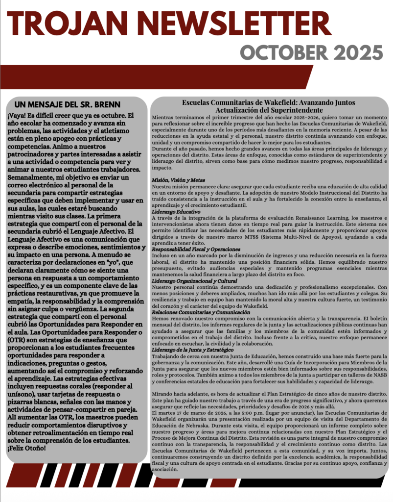 October Newsletter