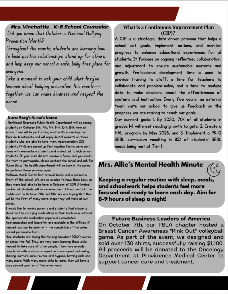 October Newsletter