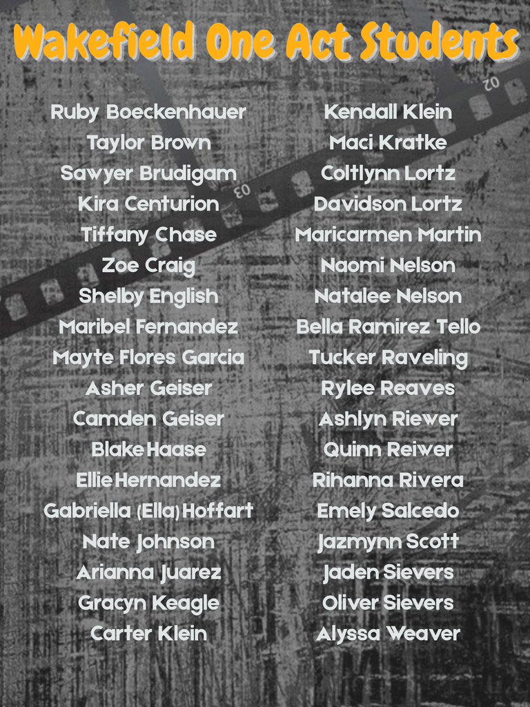 Tickets are on sale for the One Act Fundraiser today! 