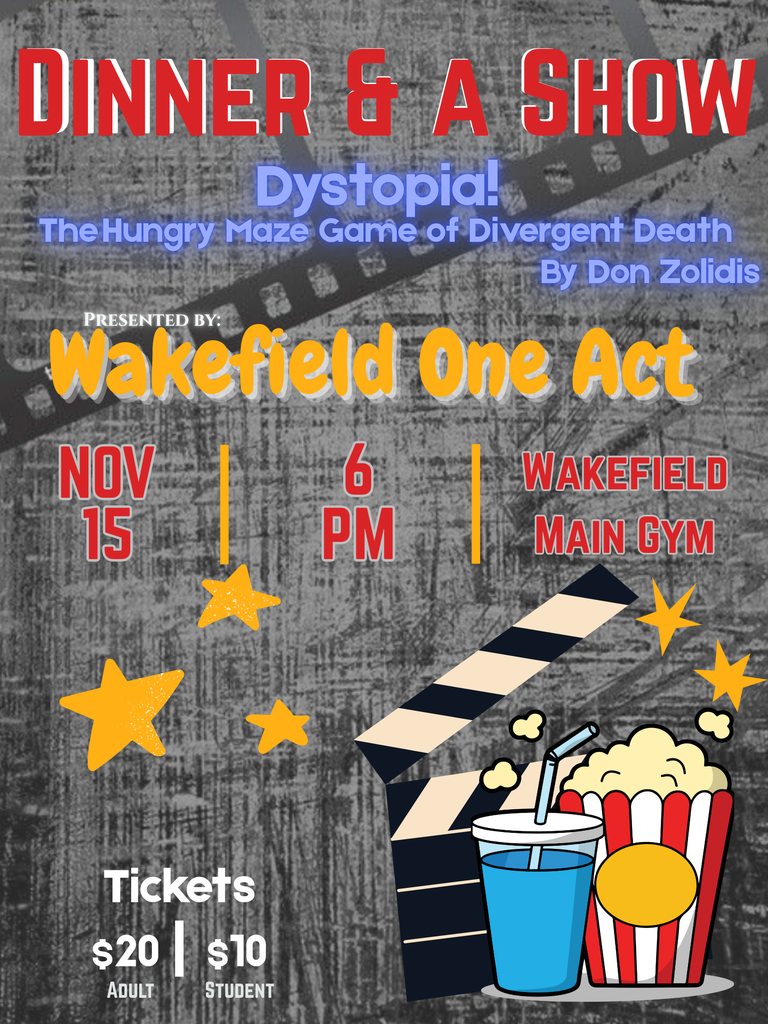 Tickets are on sale for the One Act Fundraiser today! 