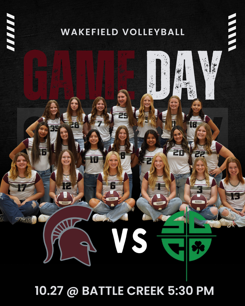District Volleyball 🗓️ TODAY 📍 Battle Creek ⌚ 5:30  🎟️ $5 Students, $6 Adults