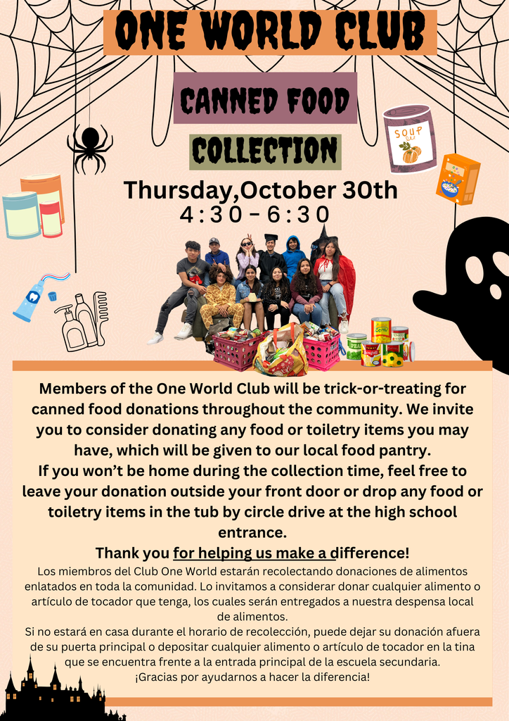 One World Club - Trick or Treating for Cans