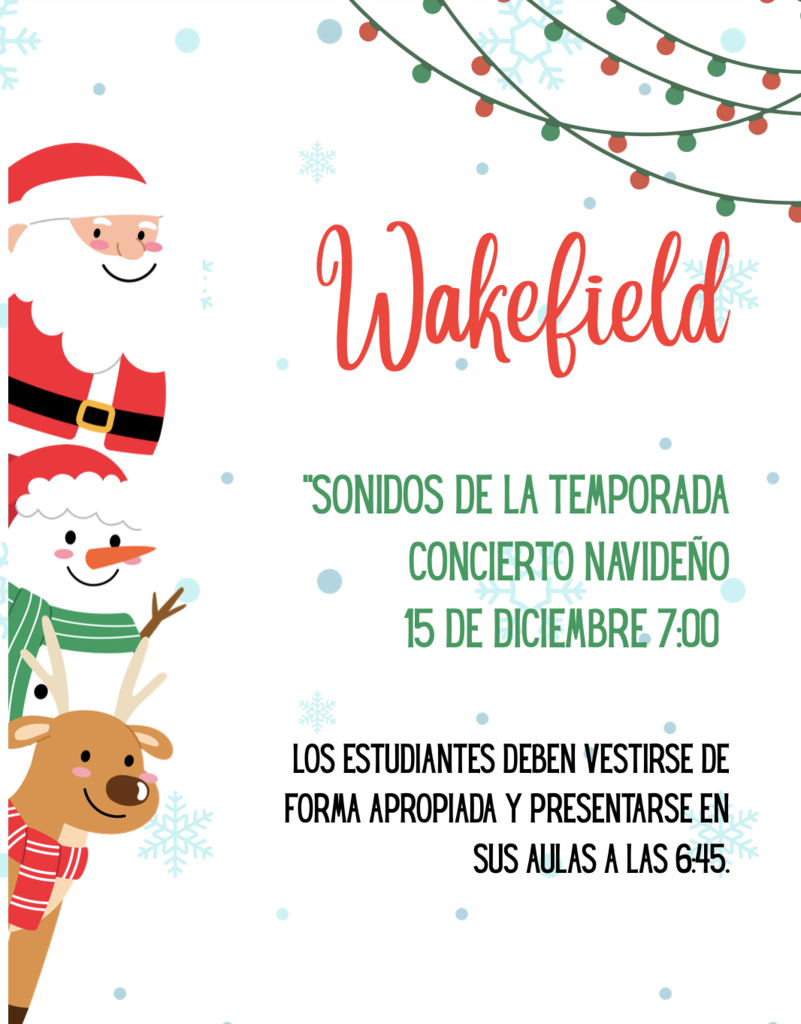 Elementary Winter Concerts on 12/15 