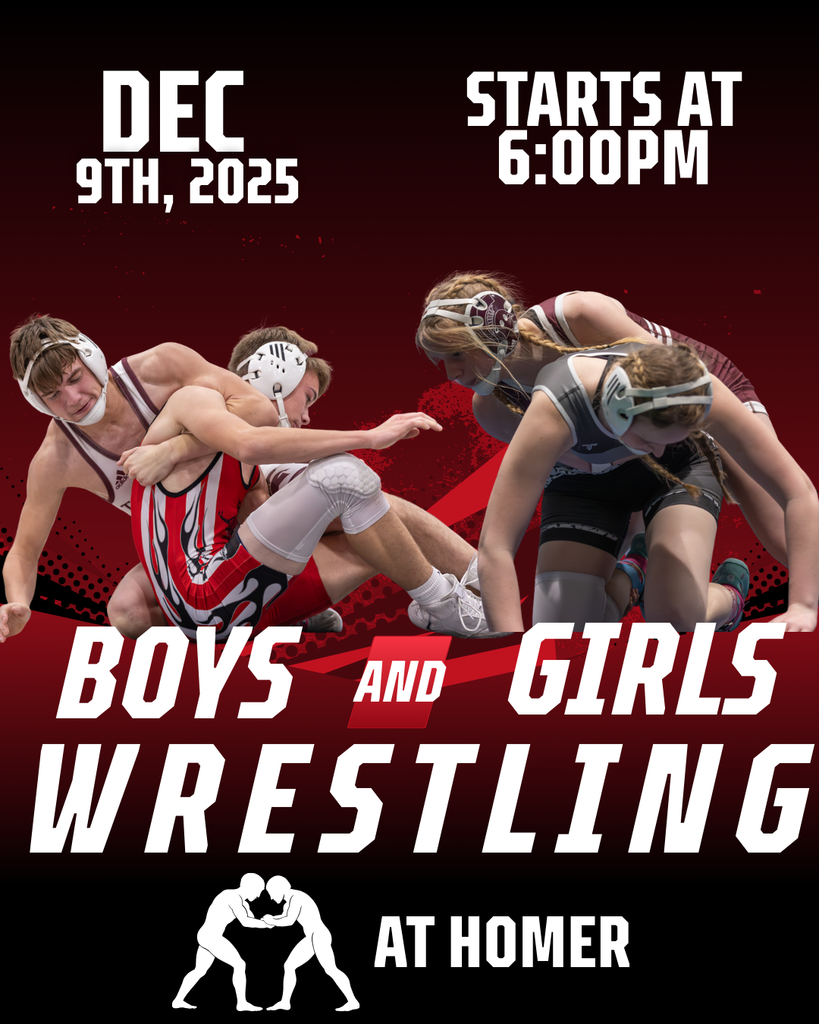 Boys & Girls Wrestling at Homer on 12/9 