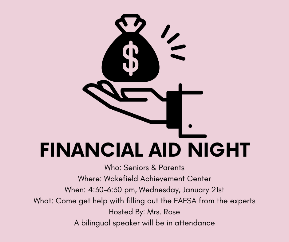 Financial Aid Night on 1/21 