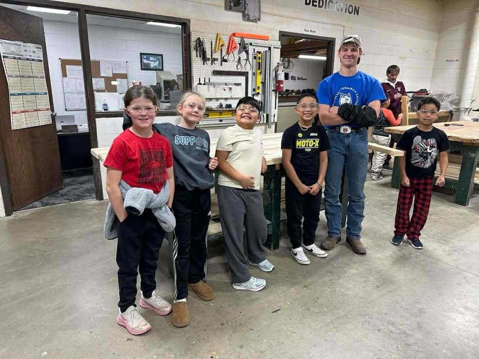 Mr. Chase’s woodshop class teamed up with the 3rd grade to make their Christmas gifts this year. How cool is that?!