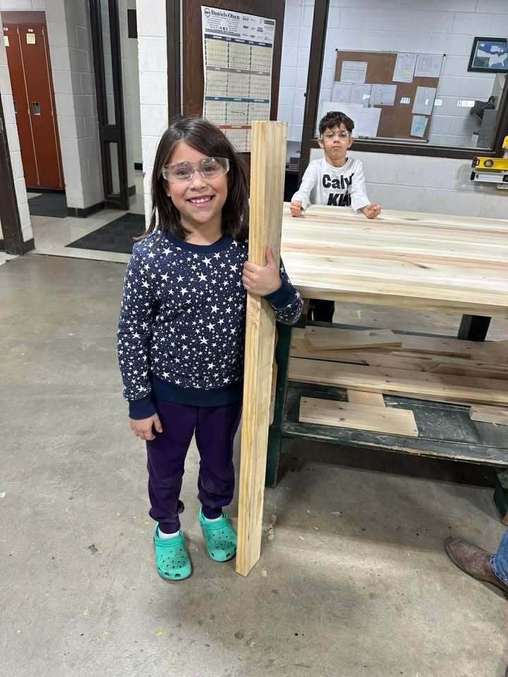 Mr. Chase’s woodshop class teamed up with the 3rd grade to make their Christmas gifts this year. How cool is that?!