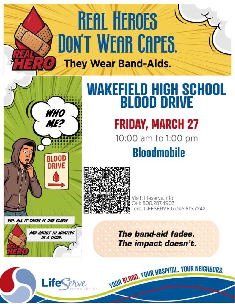 Wakefield Blood Drive Flyer
