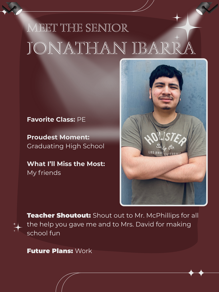 Senior Spotlight - Jonathan