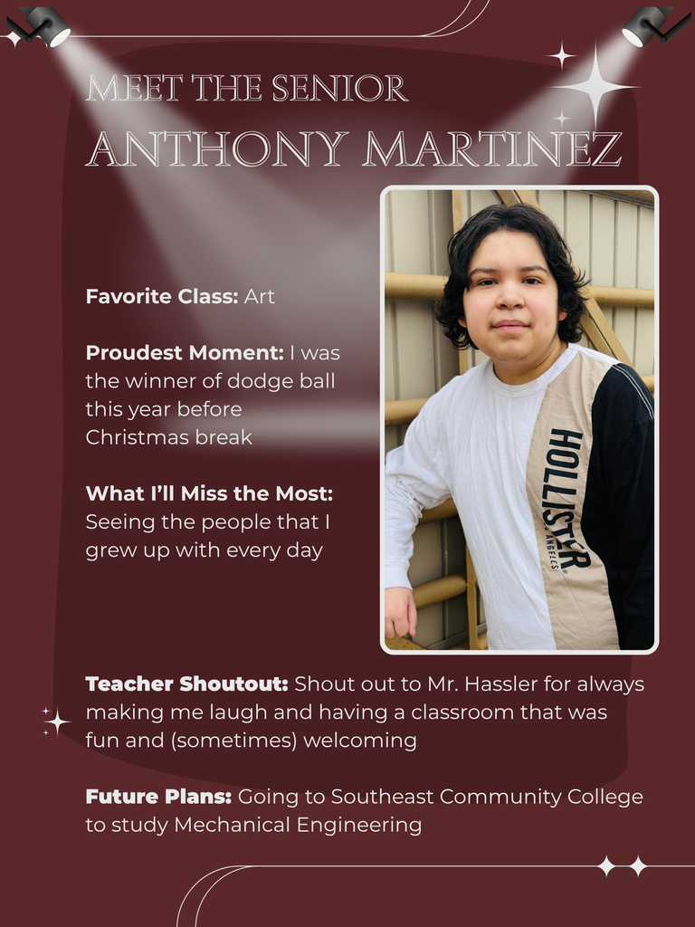 Senior Spotlight - Anthony Martinez