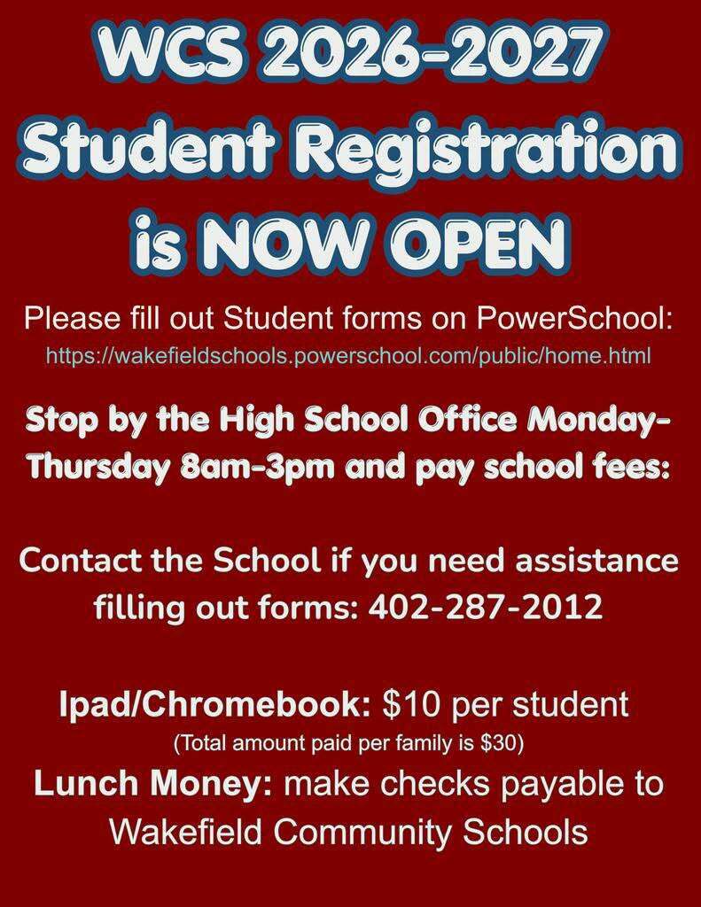 Student Registation - English