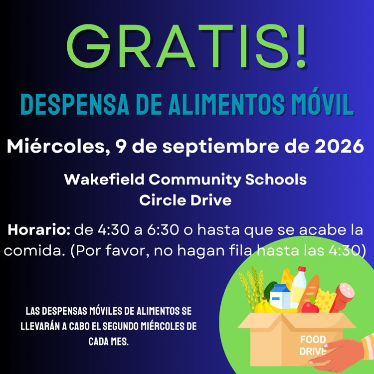 mobile food pantry flyer - Spanish