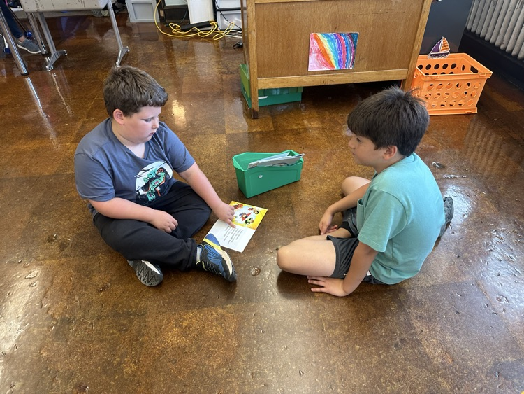 First day of reading buddies!