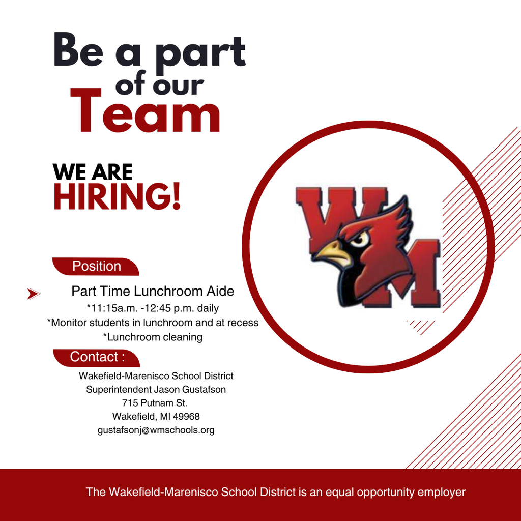 lunchroom job posting