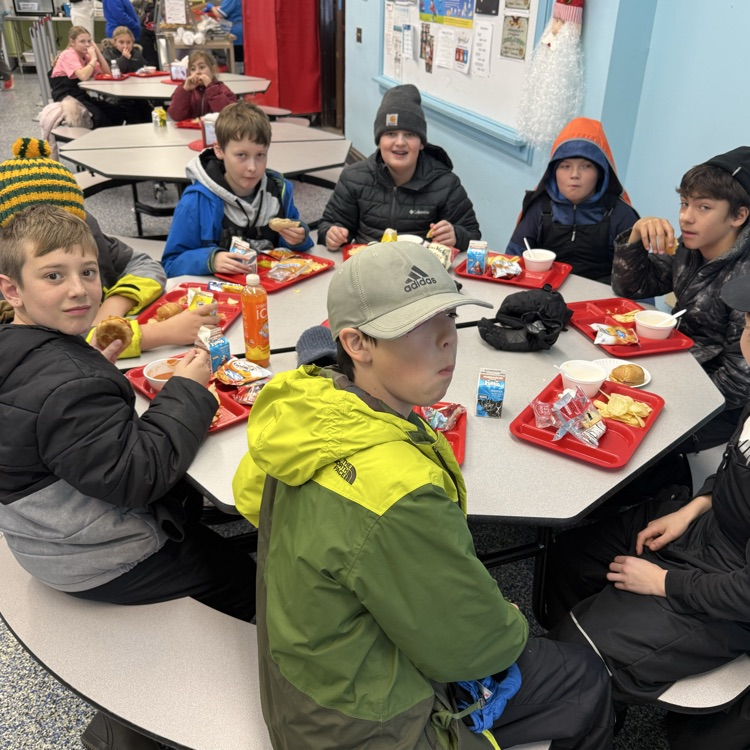 students enjoying some soup on this Friday