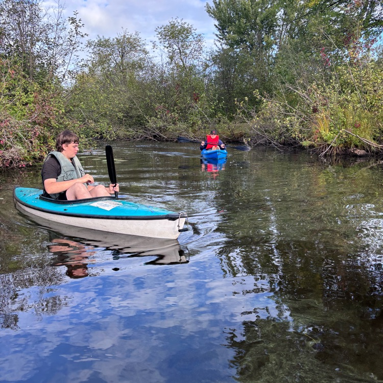 students boating
