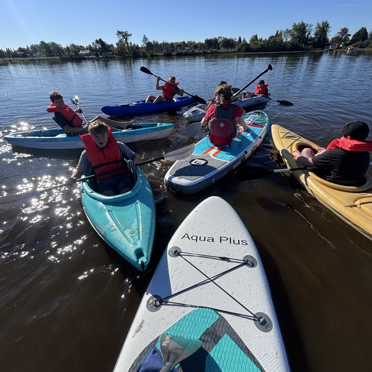 students boating