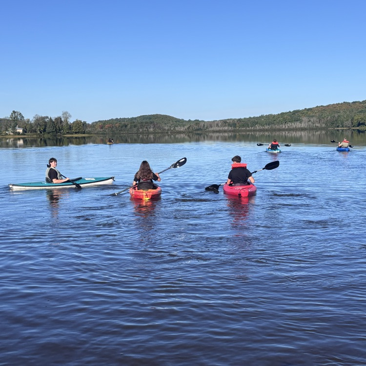 students boating