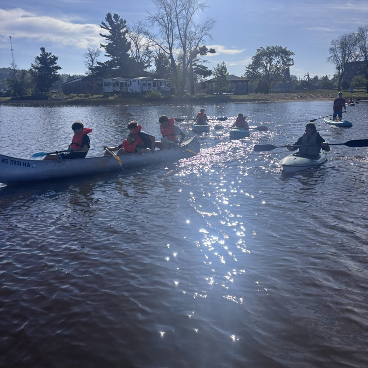 students boating