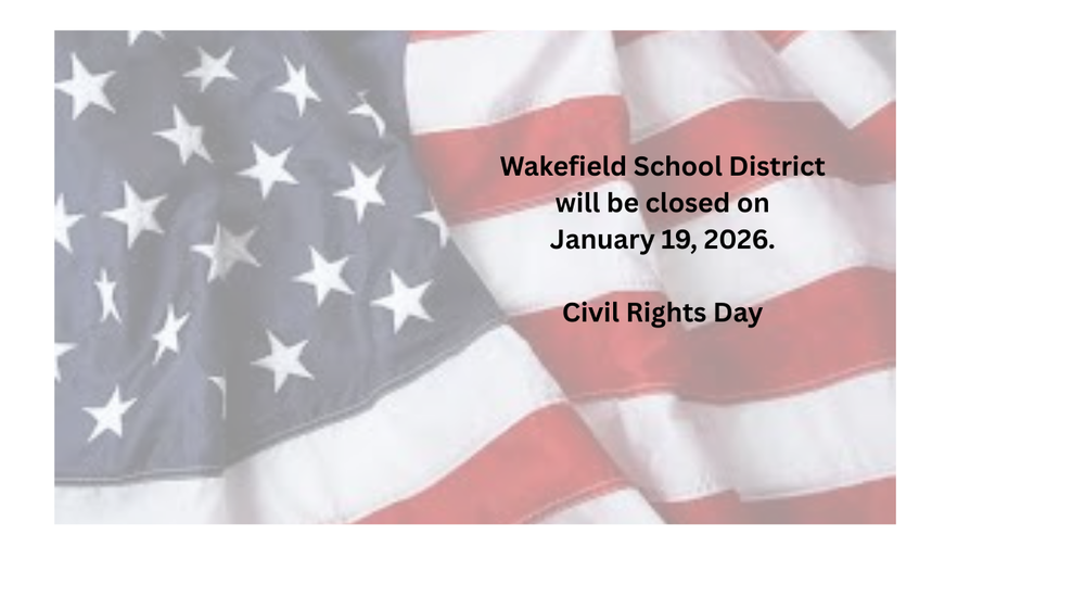 a graphic of a flag with writing on it saying we are closed on Civil Rights Day