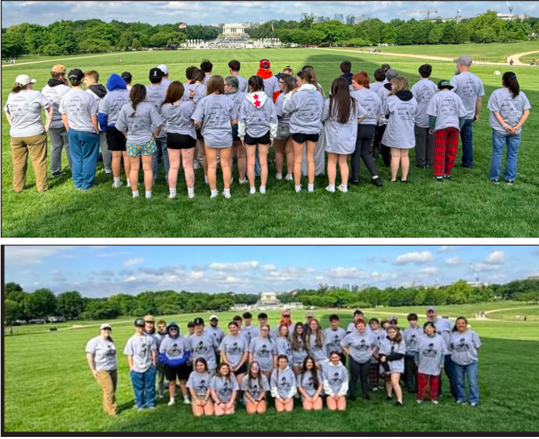 a graphic of our students on their last day in Washington