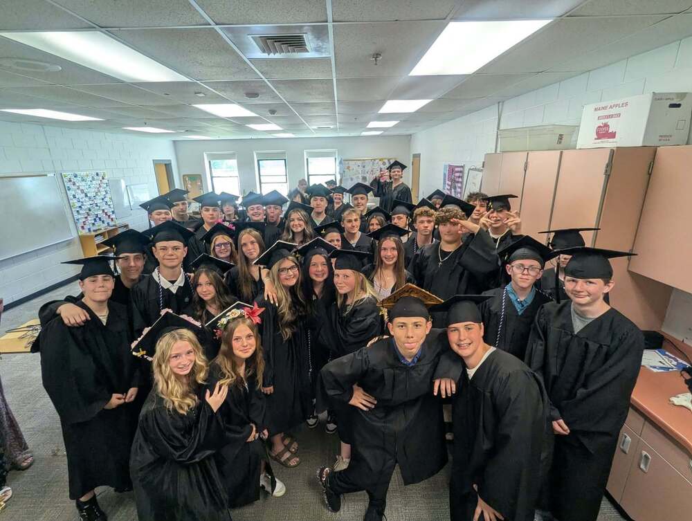 a picture of our graduating eighth grade class