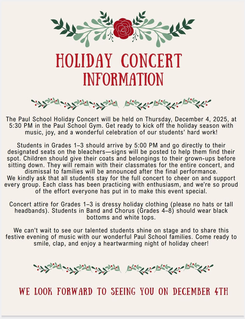 Holiday Concert Posting