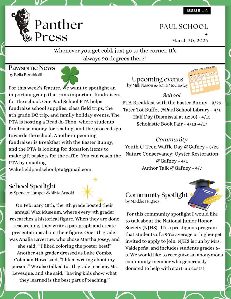 Panther Press Issue #4 pg.1