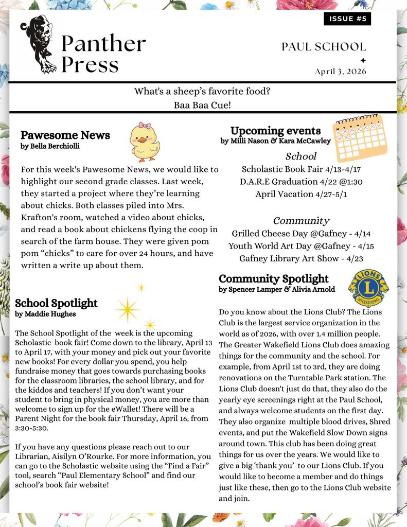 Panther Press #5 pg 1