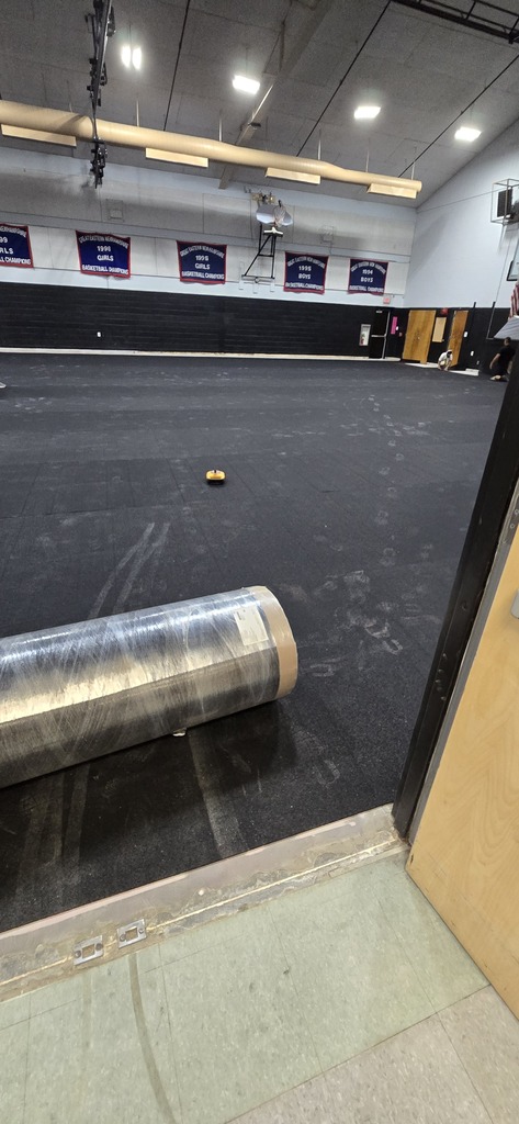 A graphic of the floor when they put the black base coat down