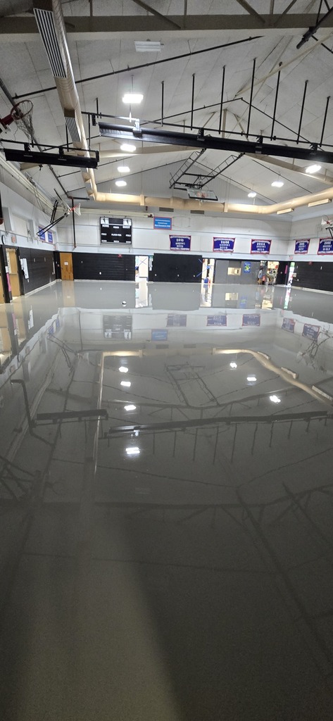 a graphic of the first coat complete, it is grey and shinny
