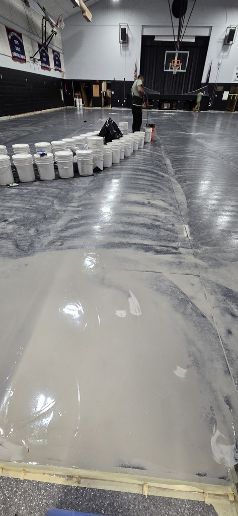 a graphic of when they were putting down the second coat