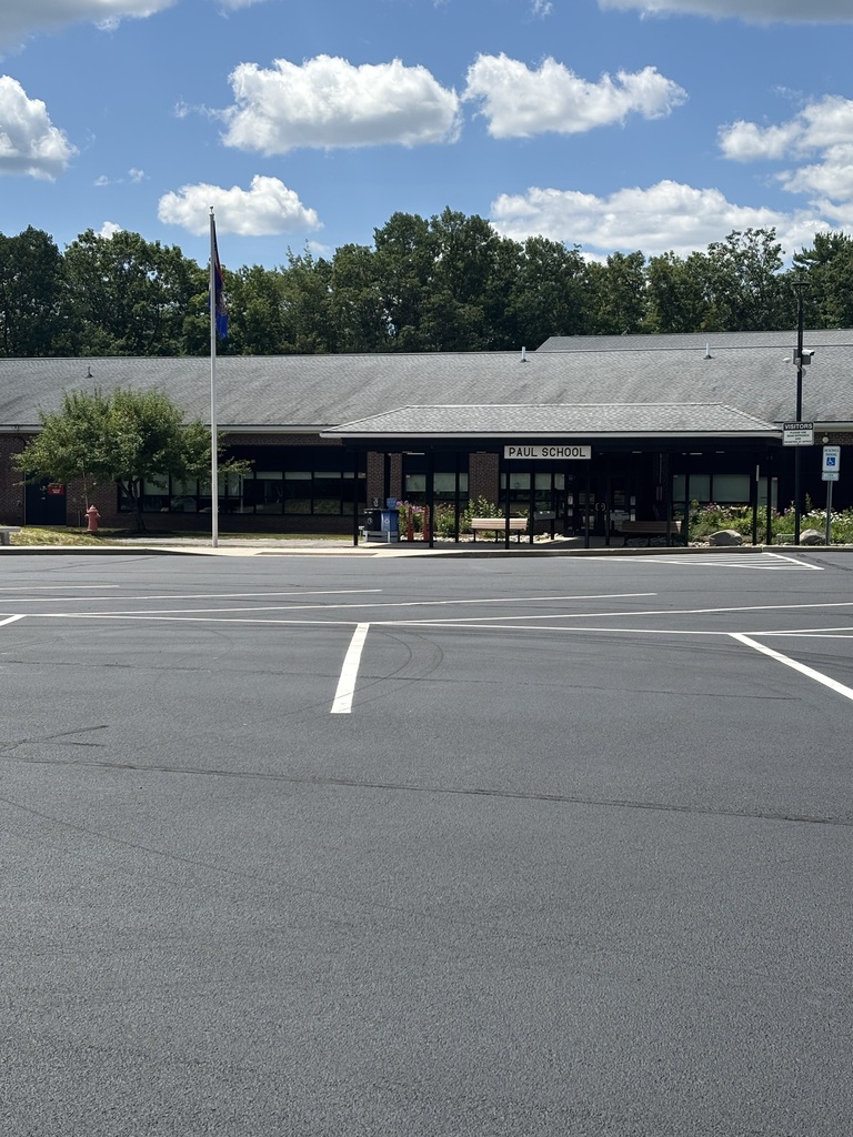 a graphic of our newly seal coated parking lot with newly painted white strips for the parking spaces