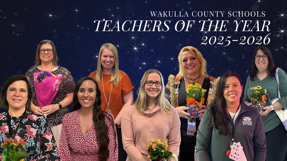 Wakulla County Schools Announce District Teacher of the Year: Picture of all teachers of the year