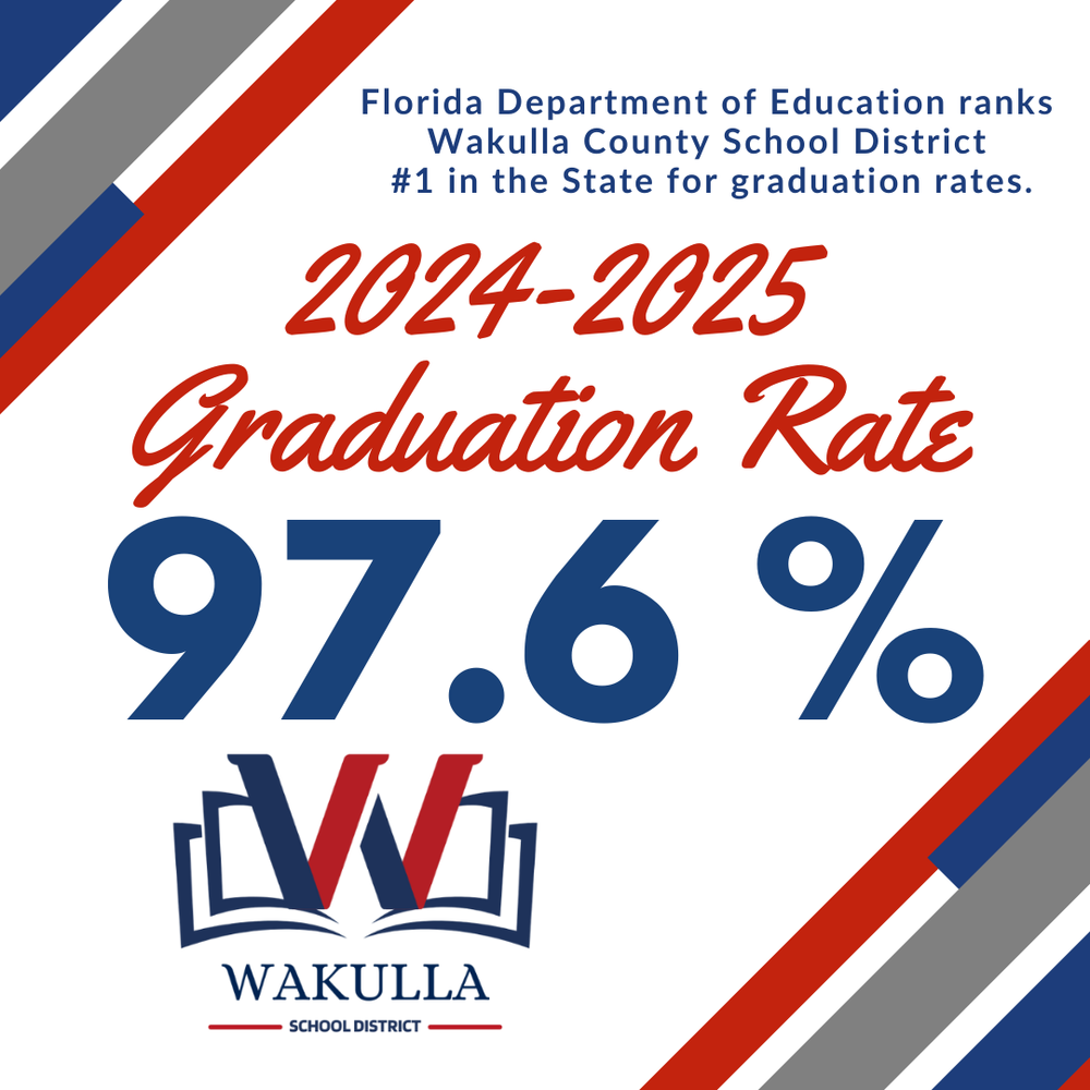 Wakulla County School District Ranks #1 in Florida with State’s Highest Graduation Rate
