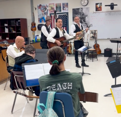 The Rambling String Band and WHS Guitar Students