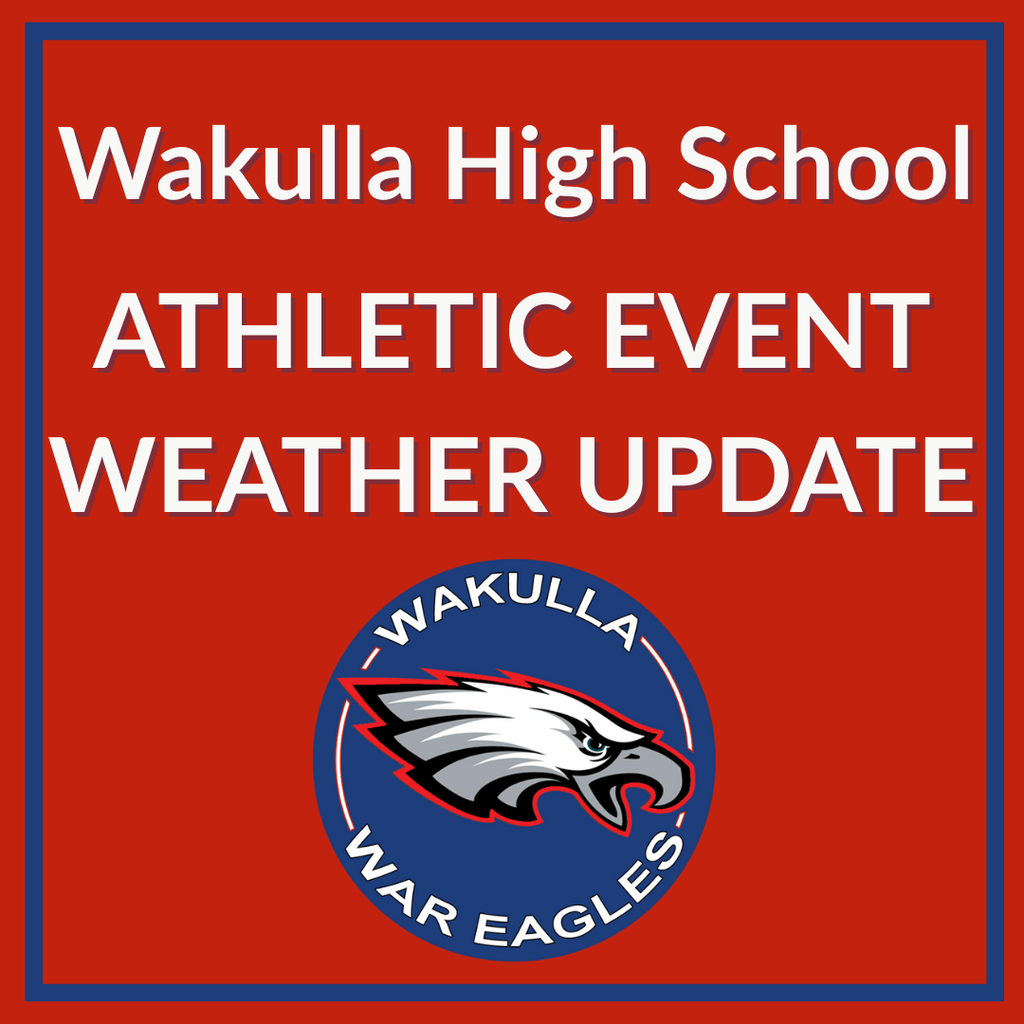 Red, white, and blue Athletic Event Weather Update