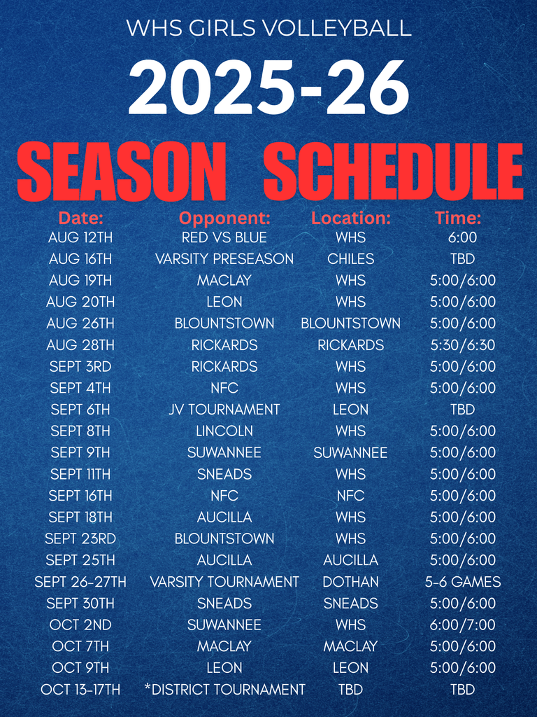 Volleyball Schedule
