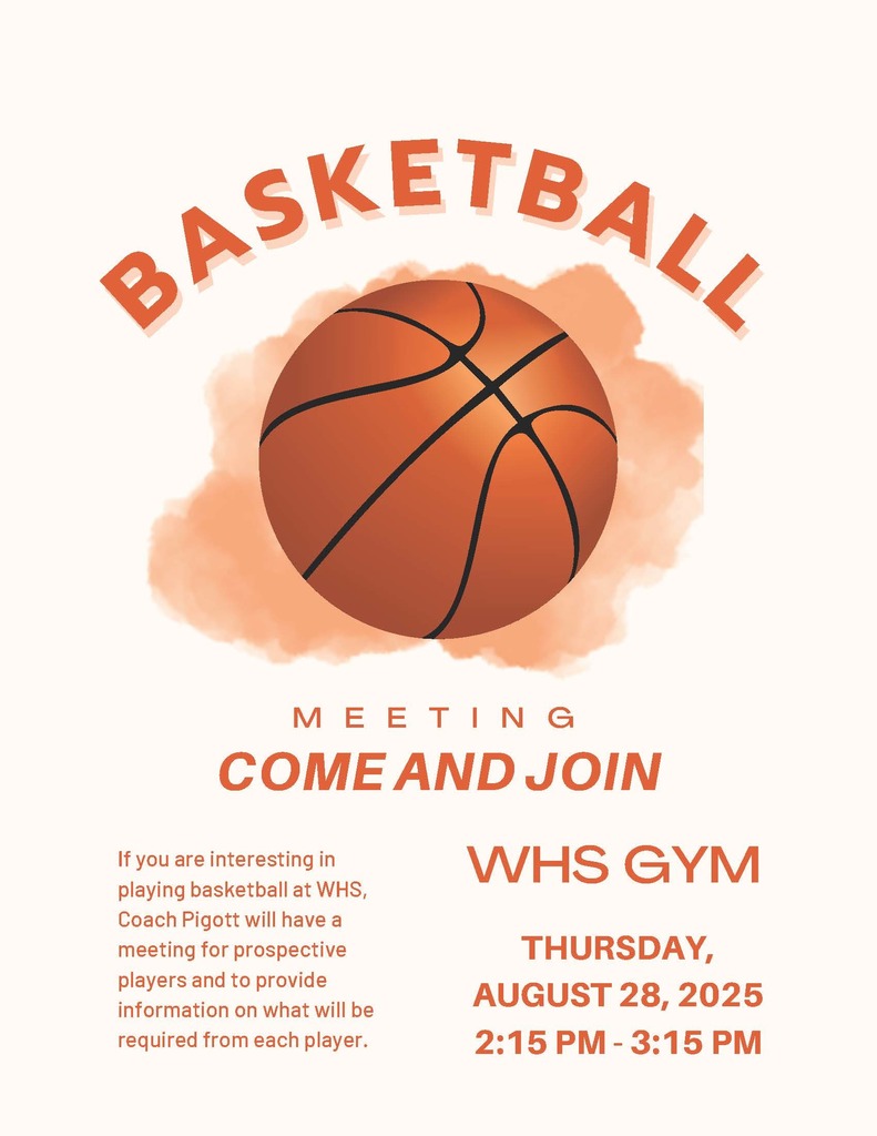 Boys basketball interest meeting 8/28 at 2:15PM