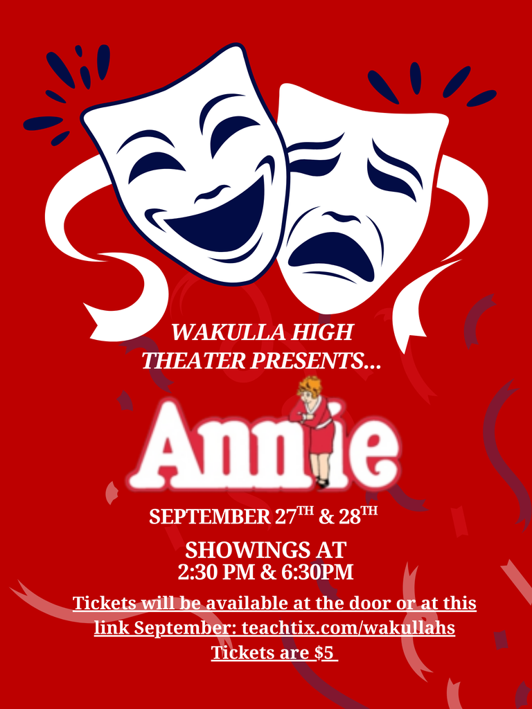 WHS Presents Annie September 27 and 28th
