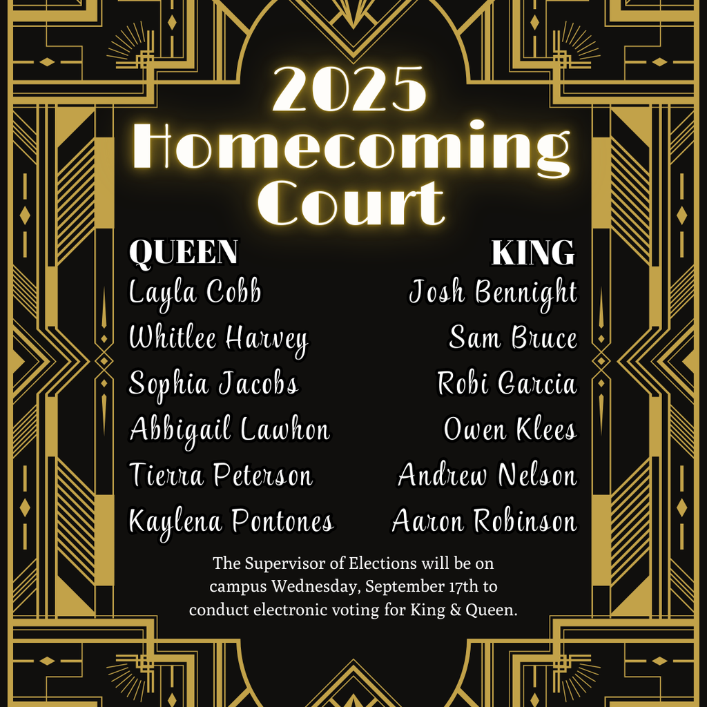 Homecoming Court Senior Court Black and Gold Art Deco