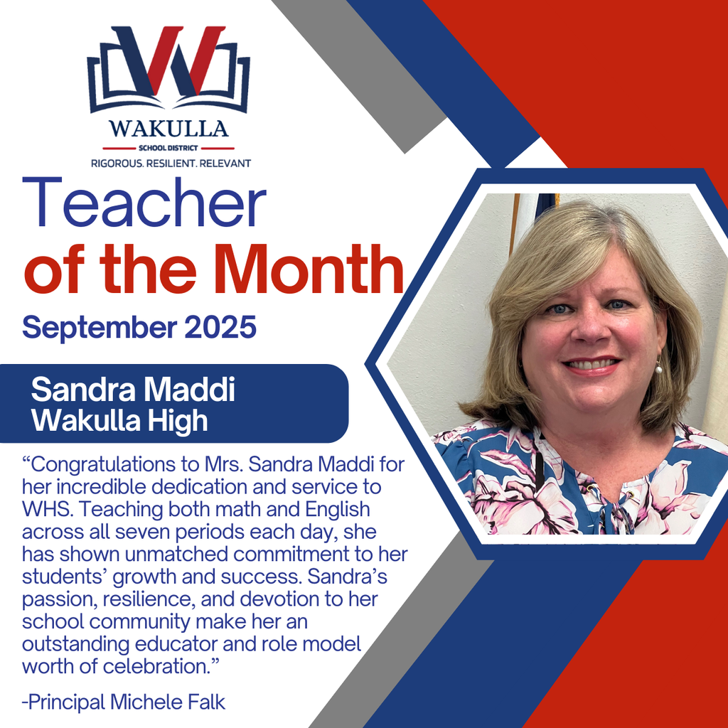 Teacher of the Month Sandra Maddi