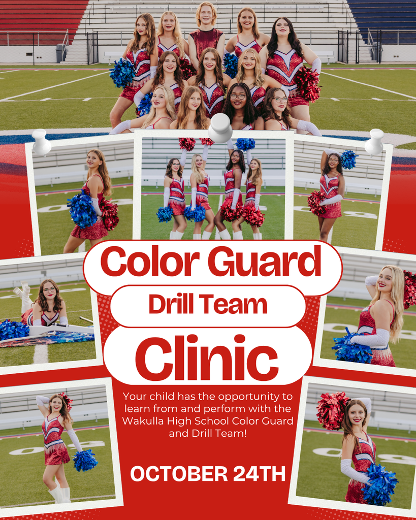 Wakulla School District elementary and middle school students have the opportunity to perform a pre-game dance at our next varsity football game on October 24th!   Purchase your ticket at>>https://gofan.co/event/4772312?schoolId=FL24295. Registration closes October 10th. Email Ms. Post with any questions at brooke.post@wcsb.us!