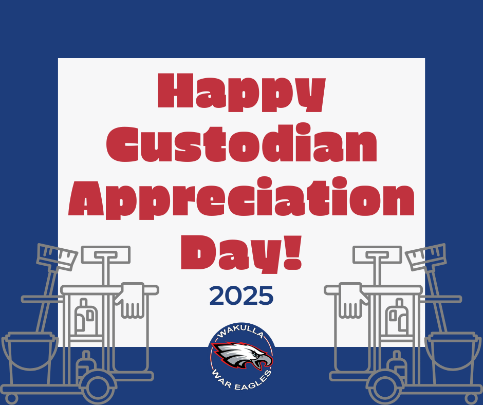 REd White and Blue National Custodian Appreciation Day