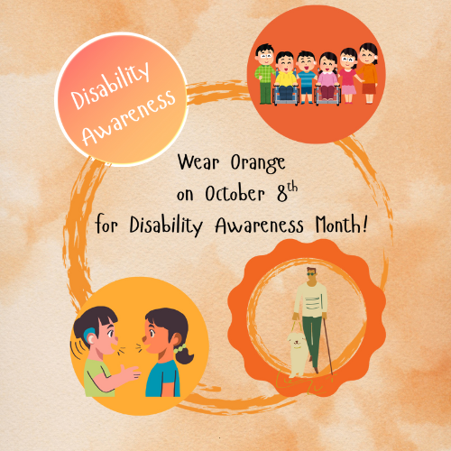 Orange and Yellow for Disability Awareness Month