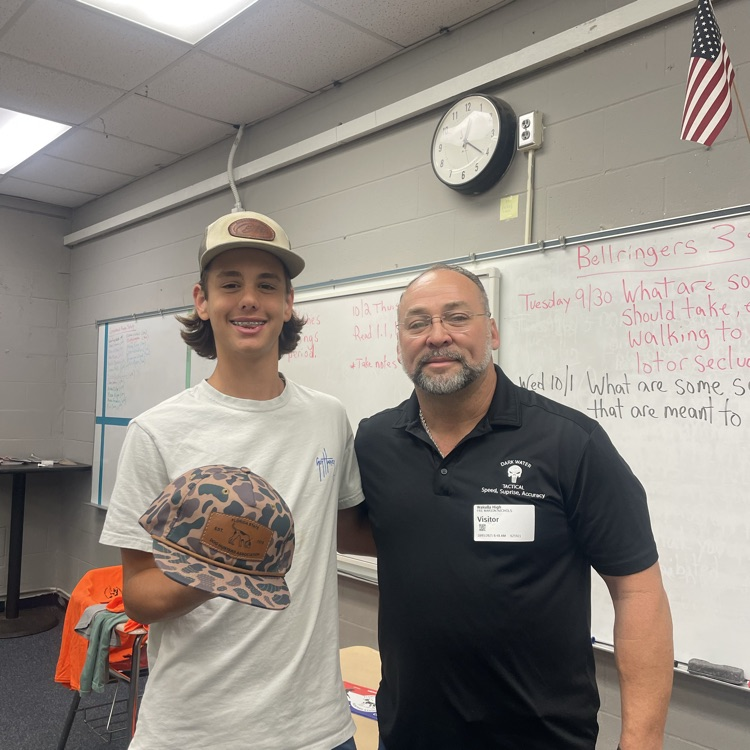 Commissioner Fred Nichols and student