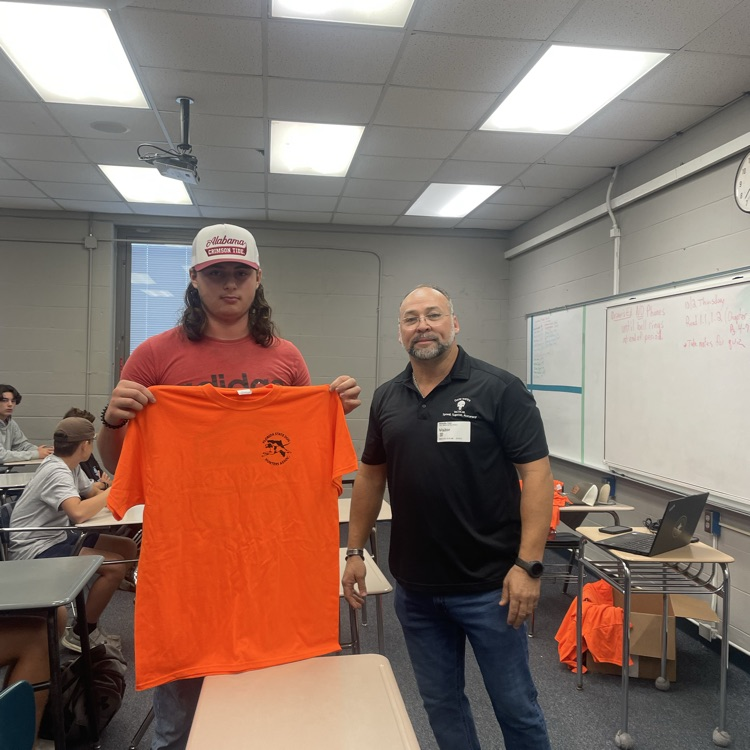 Commissioner Fred Nichols and student