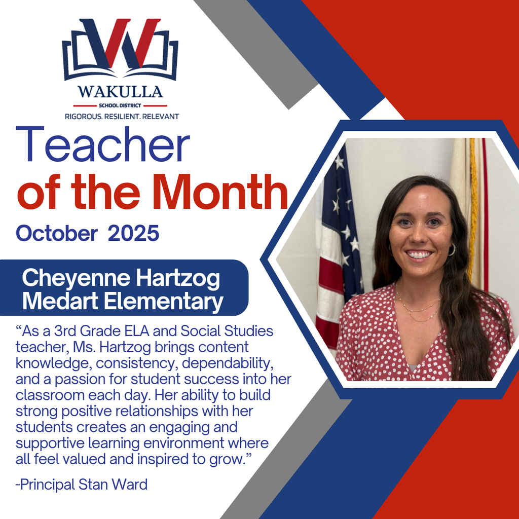 Cheyenne Hartzog Teacher of the Month October 2025