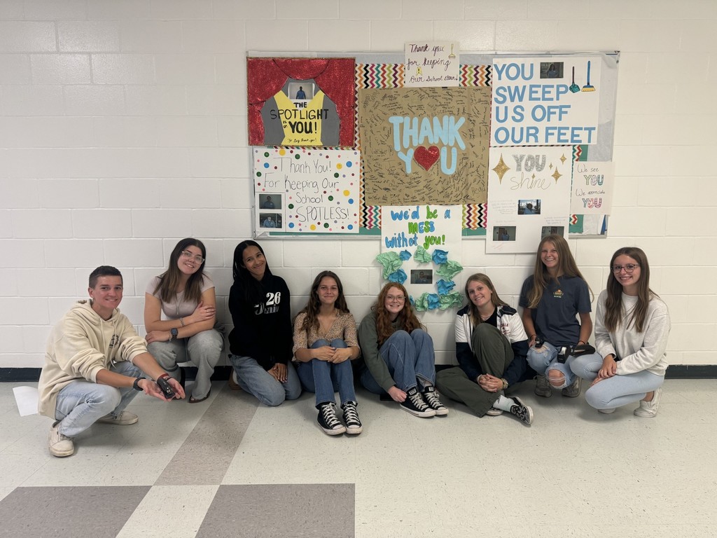 Images of the Posters for our Custodians and the students who made them!