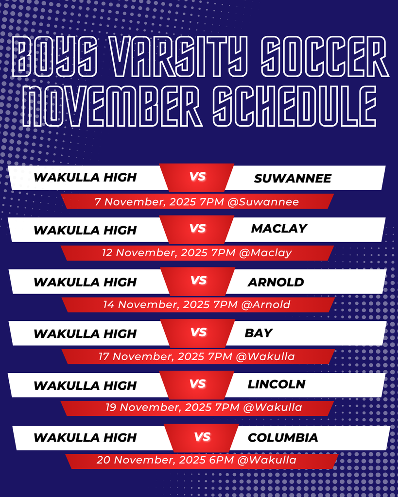Boys Varsity Soccer Schedule for November